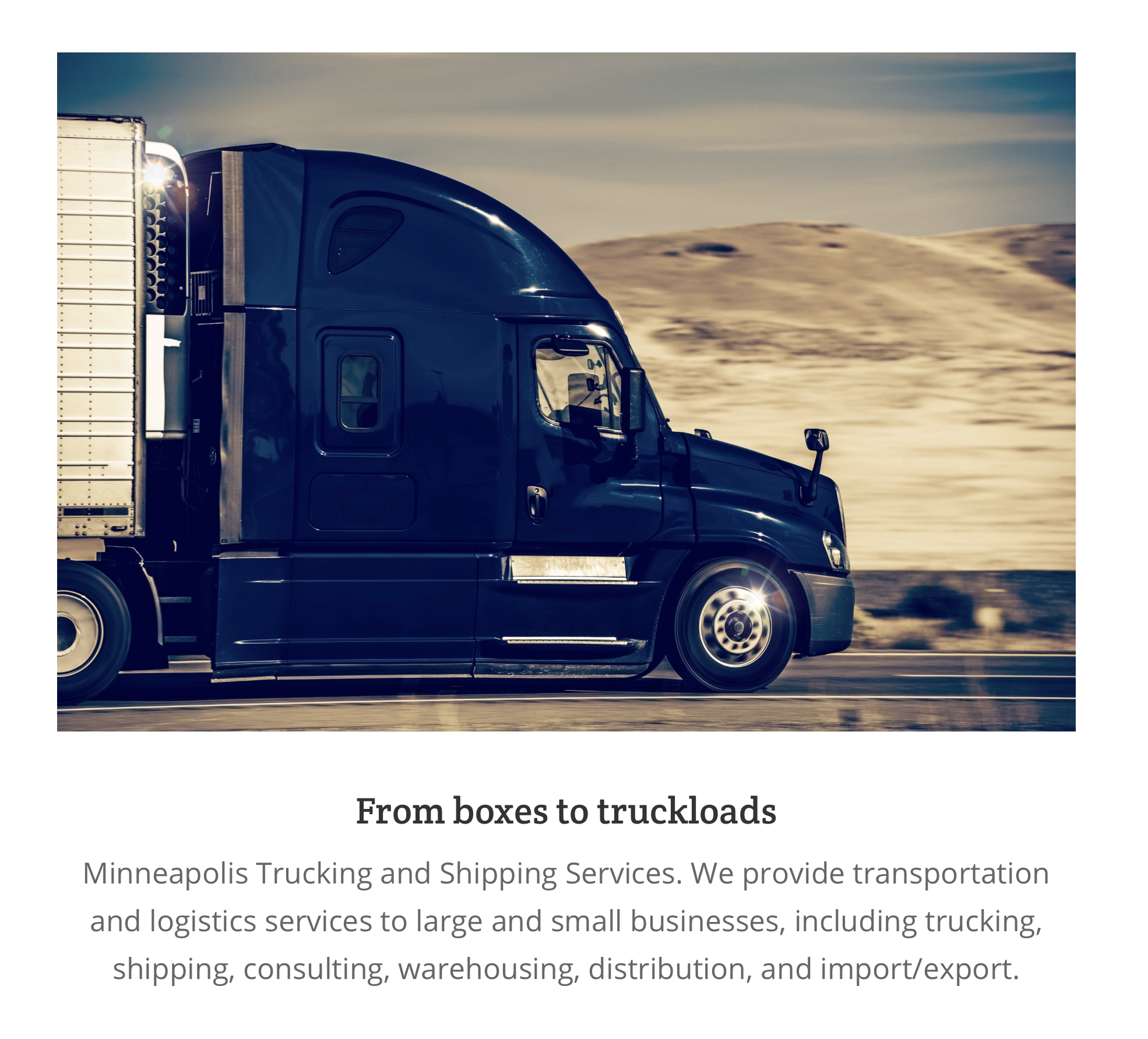 About Traffic Management Logistics and Transportation Solutions