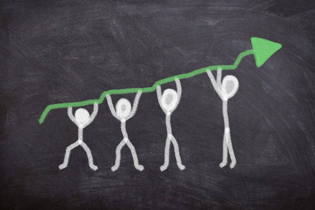 Chalk drawn looking forward graph for freight brokers